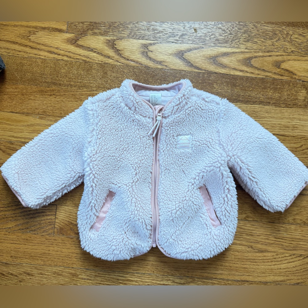 H&M Light Pink Teddy Fleece Jacket